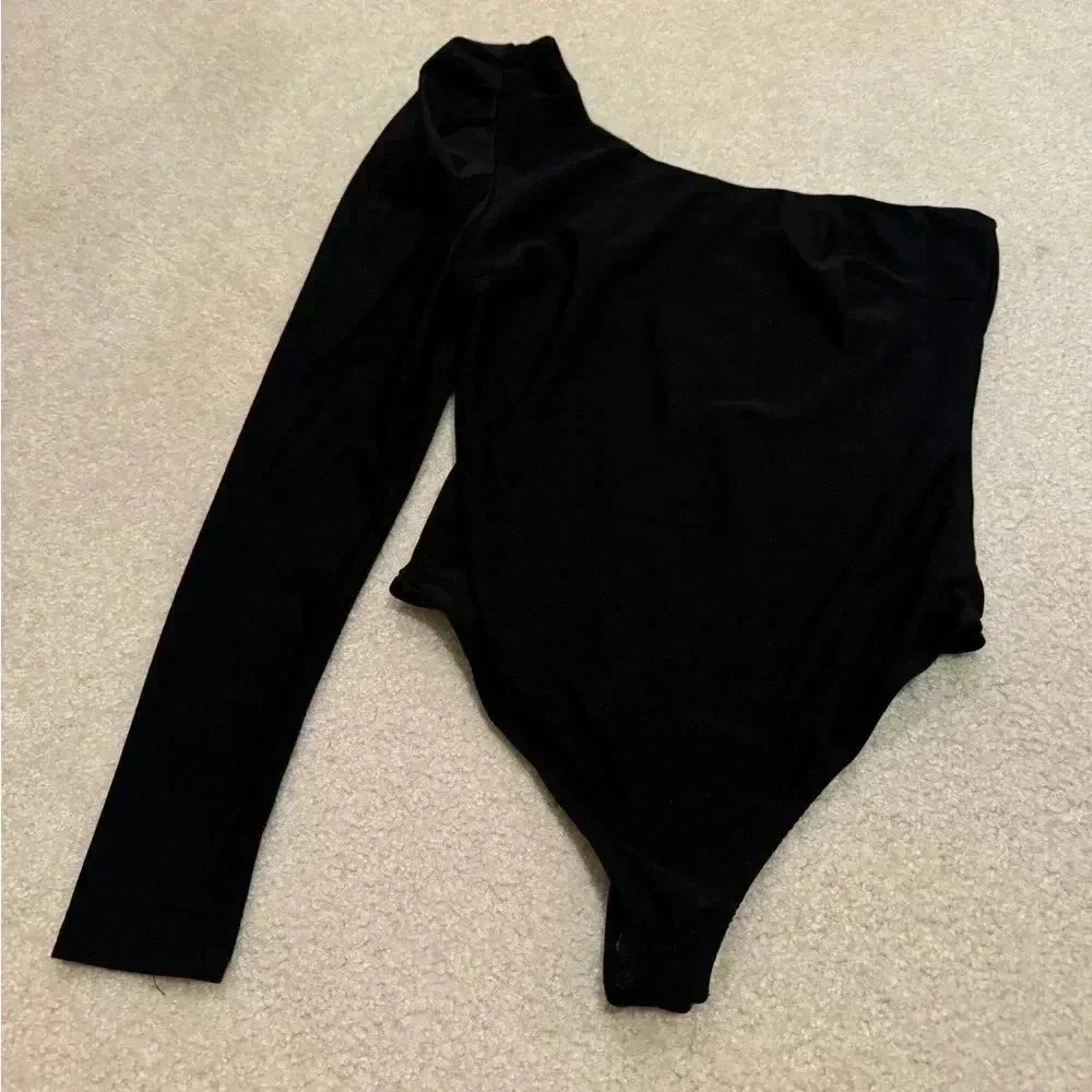 One shoulder body suit